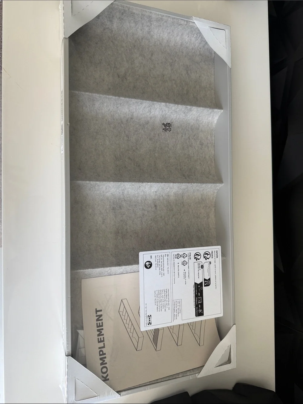 IKEA Komplement Felt Drawer Organizer in Light Gray